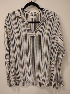 John P Cotton Striped Top